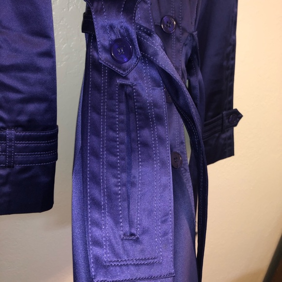 Jessica Simpson Royal Purple Trench Coat- PS - Picture 9 of 15